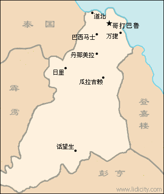馬來西亞吉蘭丹州地圖